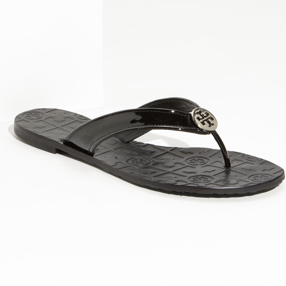 Tory Burch Patent Black “Thora” Flip Flop